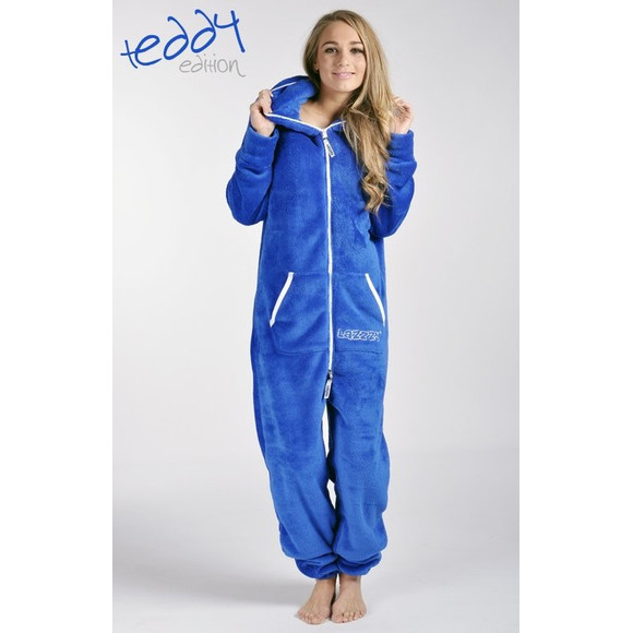 Lazzzy &reg; Royal Blue Teddy Jumpsuit Onesie Overall