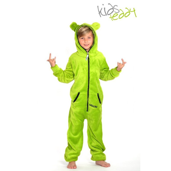 Lazzzy &reg; Limet Green Teddy Kids Jumpsuit Onesie Overall