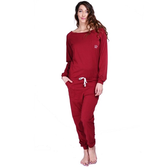 Lazzzy &reg; SUMMY Claret Red rot Jumpsuit Onesie Overall
