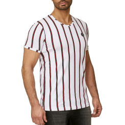 Red Bridge Herren T-Shirt Filled Stripes Regular-Fit Logo Patch