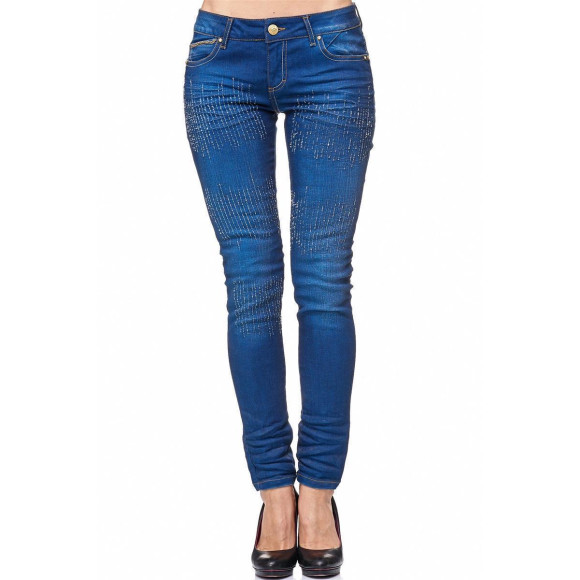 Red Bridge Damen Groovy Line Knit Jeans Hose Pants blau W25 L32
