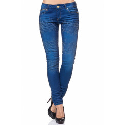Red Bridge Damen Groovy Line Knit Jeans Hose Pants blau W30 L34