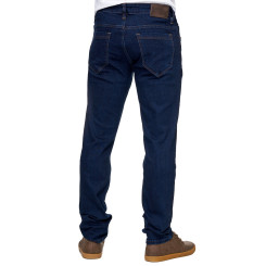 Reslad Jeans-Herren Slim Fit Basic Style Stretch-Denim Jeans-Hose RS-2063 Dunkelblau W30 / L30
