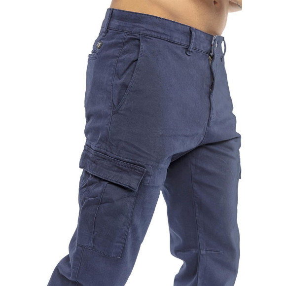 Red Bridge Herren Cargo Hose Colored Jeans Twill Work-Flex Navy Blau W29 L32