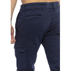 Red Bridge Herren Cargo Hose Colored Jeans Twill Work-Flex Navy Blau W29 L32