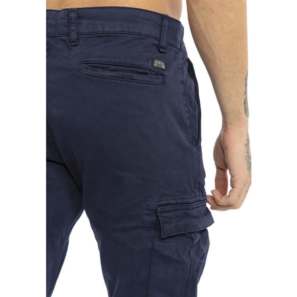 Red Bridge Herren Cargo Hose Colored Jeans Twill Work-Flex Navy Blau W38 L32