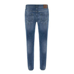 Red Bridge Herren Jeans Hose Slim-Fit Distressed Faded Wave Blau W29 L30
