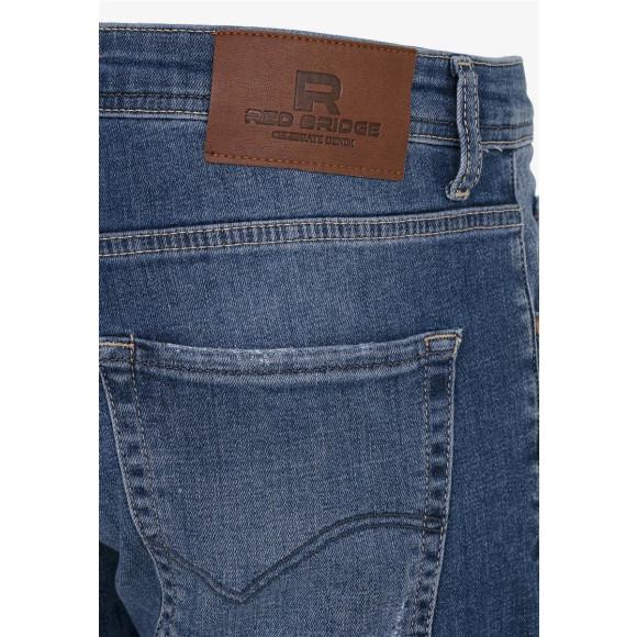 Red Bridge Herren Jeans Hose Slim-Fit Distressed Faded Wave Blau W29 L32