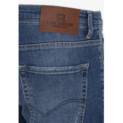 Red Bridge Herren Jeans Hose Slim-Fit Distressed Faded Wave Blau W31 L30