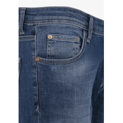 Red Bridge Herren Jeans Hose Slim-Fit Distressed Faded Wave Blau W33 L30