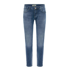 Red Bridge Herren Jeans Hose Slim-Fit Distressed Faded Wave Blau W33 L32
