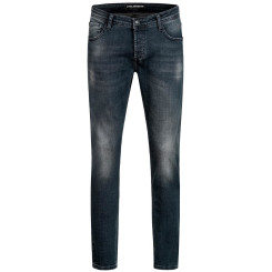 Red Bridge Herren Jeans Hose Slim-Fit Distressed Faded Shiny Schwarz W29 L32