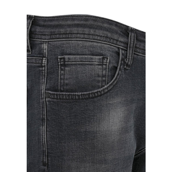 Red Bridge Herren Jeans Hose Slim-Fit Distressed Faded Shiny Schwarz W36 L32