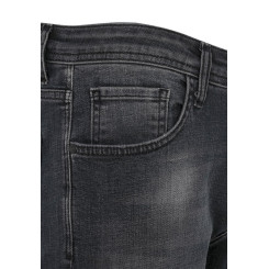 Red Bridge Herren Jeans Hose Slim-Fit Distressed Faded Shiny Schwarz W40 L34