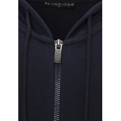 Red Bridge Herren Kapuzenpullover Zip Hoodie mit Reißverschluss Premium Basic Navyblau 3XL