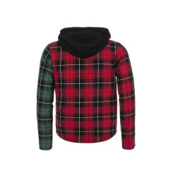 Red Bridge Herren Pullover Sweat-Jacke mit Kapuze Sweatshirt Kariert Rot XL