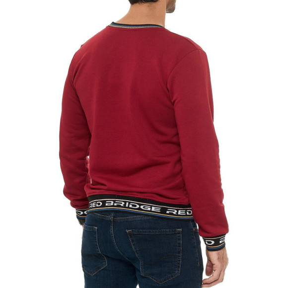 Red Bridge Herren Sweater Pullover Colored Stripes RB Bordeaux L