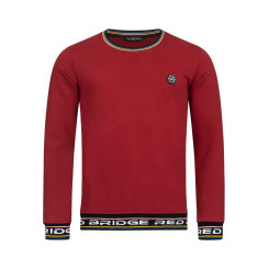 Red Bridge Herren Sweater Pullover Colored Stripes RB Bordeaux S