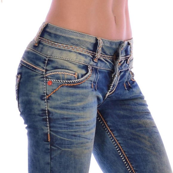 Cipo &amp; Baxx CBW 347 Damen Frauen Jeanshose Jeans Hose...
