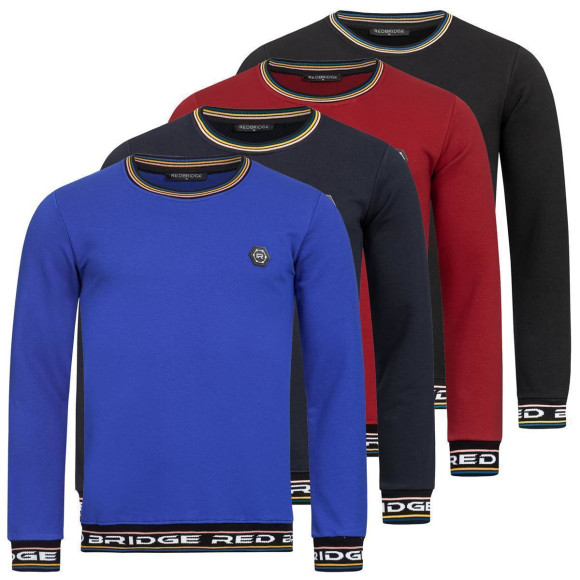 Red Bridge Herren Sweater Pullover Colored Stripes RB Saxe Blau L