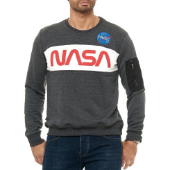 Red Bridge Herren Sweatshirt Pullover NASA Anthrazit M