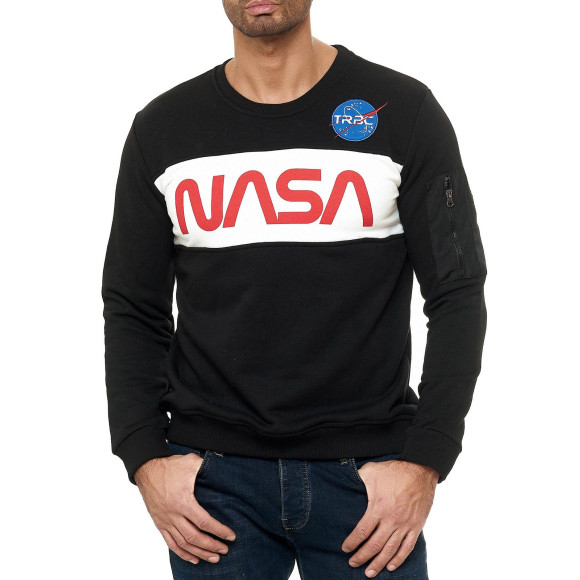 Red Bridge Herren Sweatshirt Pullover NASA Schwarz XXL