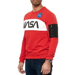 Red Bridge Herren Sweatshirt Pullover NASA Rot S