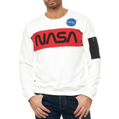 Red Bridge Herren Sweatshirt Pullover NASA Weiß M