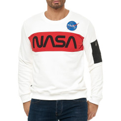 Red Bridge Herren Sweatshirt Pullover NASA Wei&szlig; S