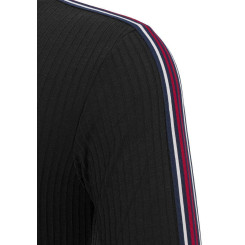 Red Bridge Herren Longsleeve Pullover Slim-Fit Striped Schwarz XL