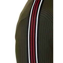 Red Bridge Herren Longsleeve Pullover Slim-Fit Striped Khaki L