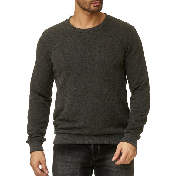 Red Bridge Herren Crewneck Sweatshirt Pullover Premium Basic Anthrazit L