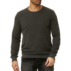 Red Bridge Herren Crewneck Sweatshirt Pullover Premium Basic Anthrazit L