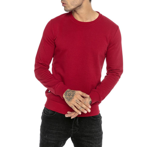 Red Bridge Herren Crewneck Sweatshirt Pullover Premium Basic Bordeaux 4XL
