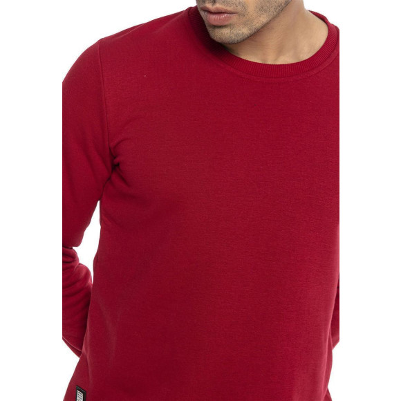 Red Bridge Herren Crewneck Sweatshirt Pullover Premium Basic Bordeaux M