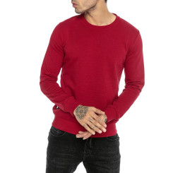 Red Bridge Herren Crewneck Sweatshirt Pullover Premium Basic Bordeaux S