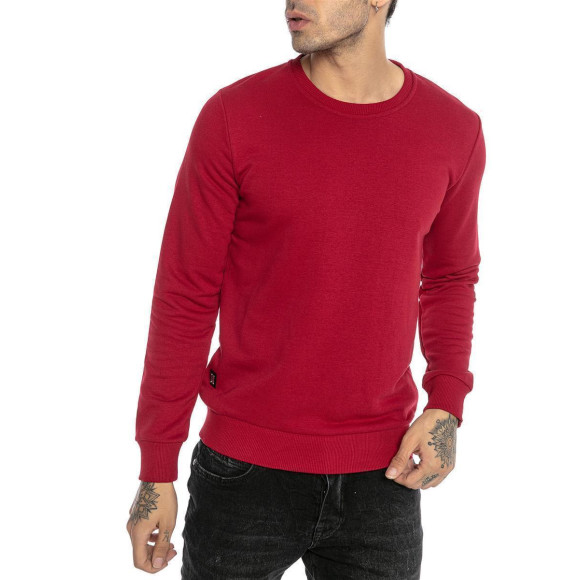 Red Bridge Herren Crewneck Sweatshirt Pullover Premium Basic Bordeaux XXL