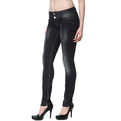 Cipo & Baxx CBW 655 Damen Jeans Stretch Denim Hose Frauen Jeanshose used schwarz W26 L34