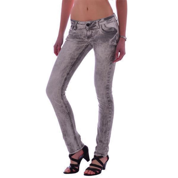 Cipo & Baxx C 46006 Damen Frauen Women Jeans Hose Jeanshose Stretch grey grau W27 L34