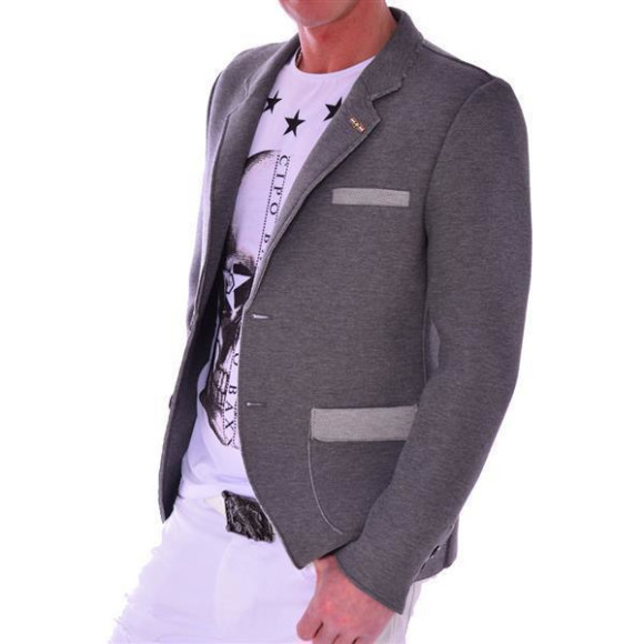 Cipo & Baxx Herren Sakko Jacket grau grey CJ108