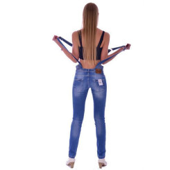 Cipo & Baxx Damen blue blau Jeans Latzhose Latz Hose Stretch WD156 WD 156 W29 L32