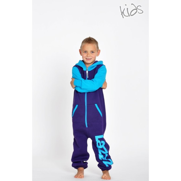 Lazzzy &reg; Purple Torquoise Kids Jumpsuit Onesie Overall