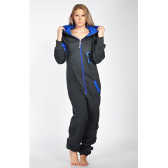 Lazzzy ® Fashion Graphite Ocean Blue Jumpsuit Onesie Overall