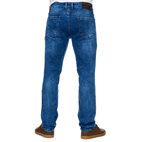 Reslad Jeans-Herren Slim Fit Basic Style Stretch-Denim Jeans-Hose RS-2063 Blau W33 / L32