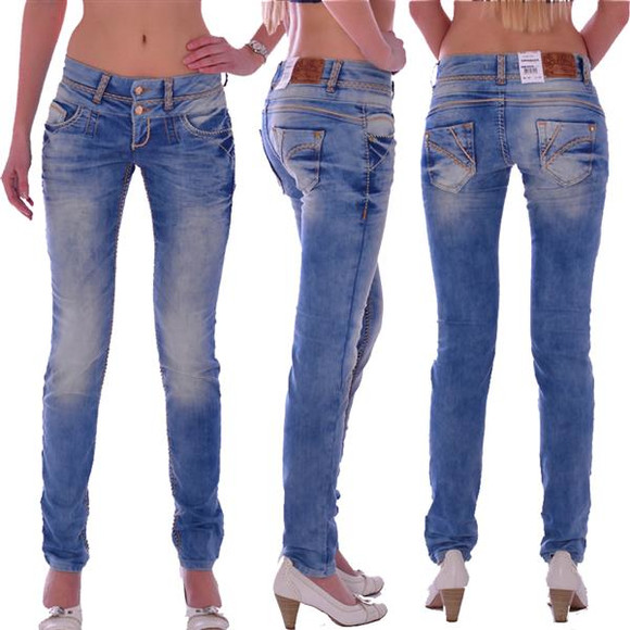 Cipo &amp; Baxx CBW 347A Damen Frauen Jeans Hose Jeanshose Denim blue blau hellblau