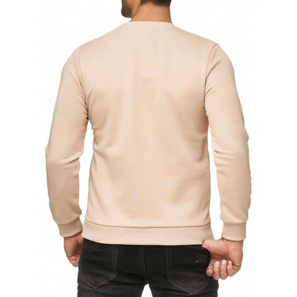 Red Bridge Herren Crewneck Sweatshirt Pullover Premium Basic Beige S