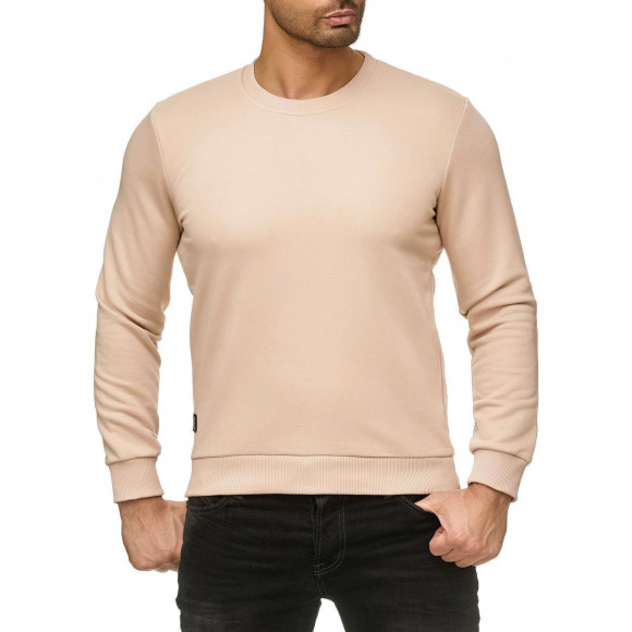 Red Bridge Herren Crewneck Sweatshirt Pullover Premium Basic Beige XL