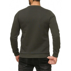 Red Bridge Herren Crewneck Sweatshirt Pullover Premium Basic Khaki L
