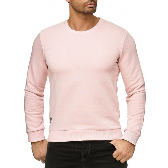 Red Bridge Herren Crewneck Sweatshirt Pullover Premium Basic Pink L